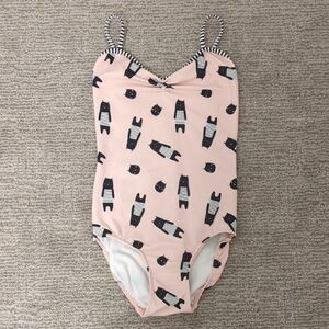 Eleve Size Medium Cat Print Leotard